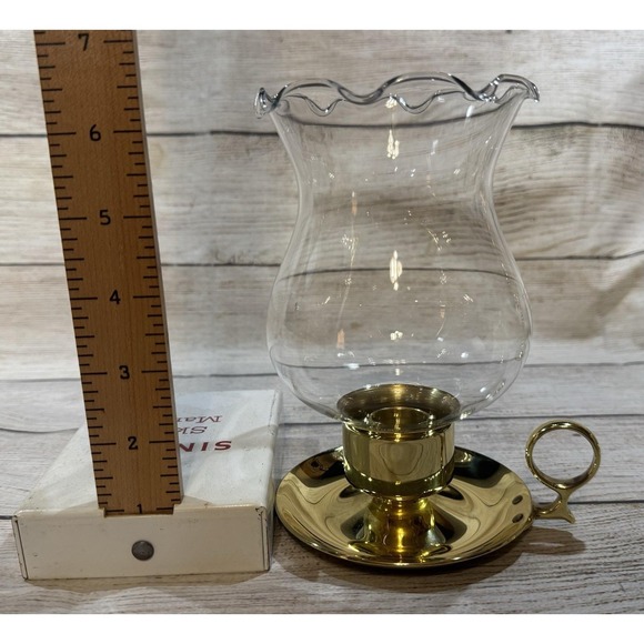 LOT of 5 Brass Candlesticks VTG Baldwin w/Luna Lumia Candles Sizes 1.5" To 7.5" - Picture 6 of 9